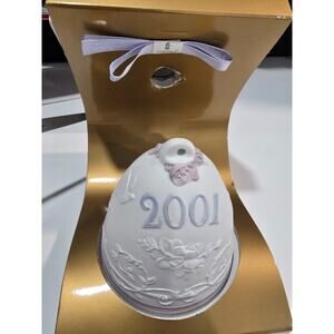 Lladro 2001 Christmas Bell Ornament, Campana Navidad - New, In Original Box